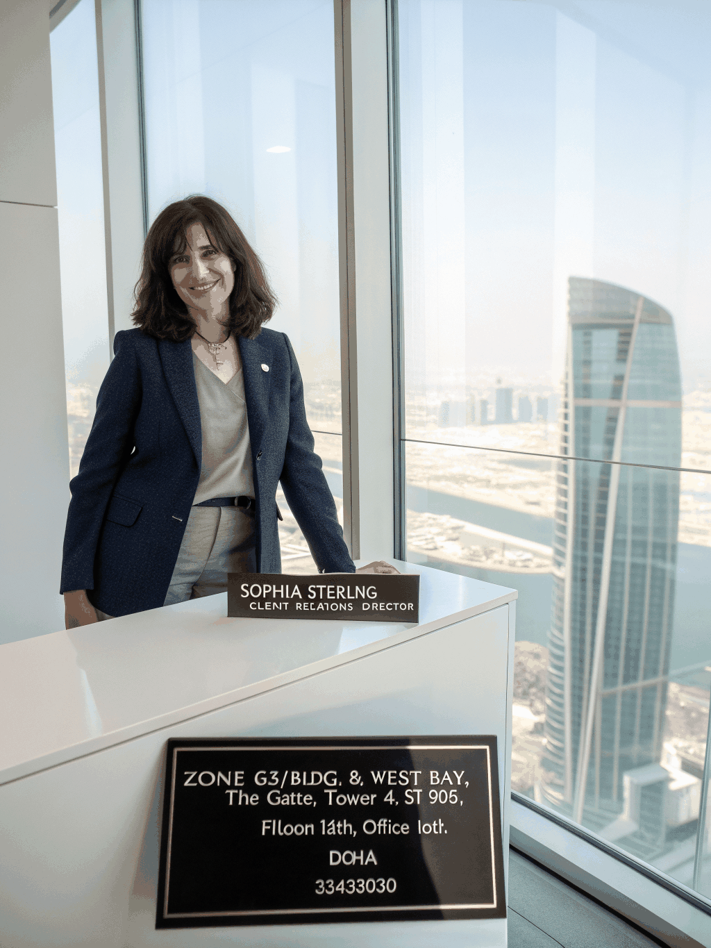 Professional recruitment consultation in a modern Qatar office
